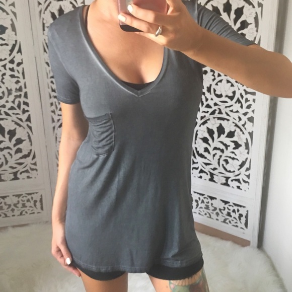 Tops - LAST ONE Deep V Buttery Soft Tee